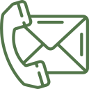icônes de téléphone et de courier